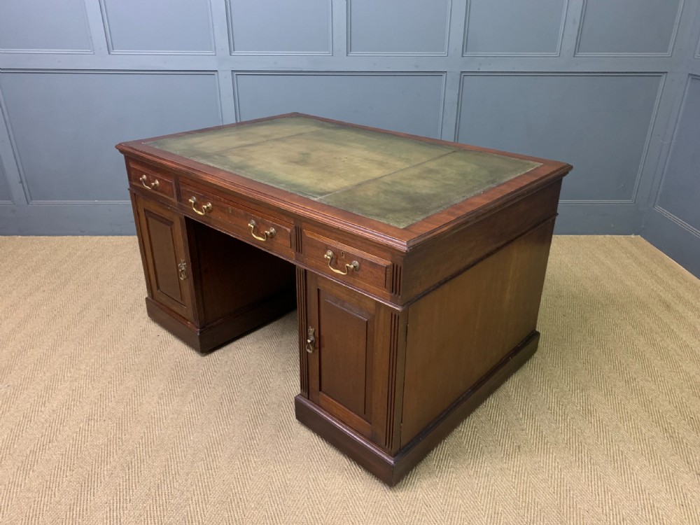 Walnut Partners Pedestal Desk by Maple & Co. View XVII