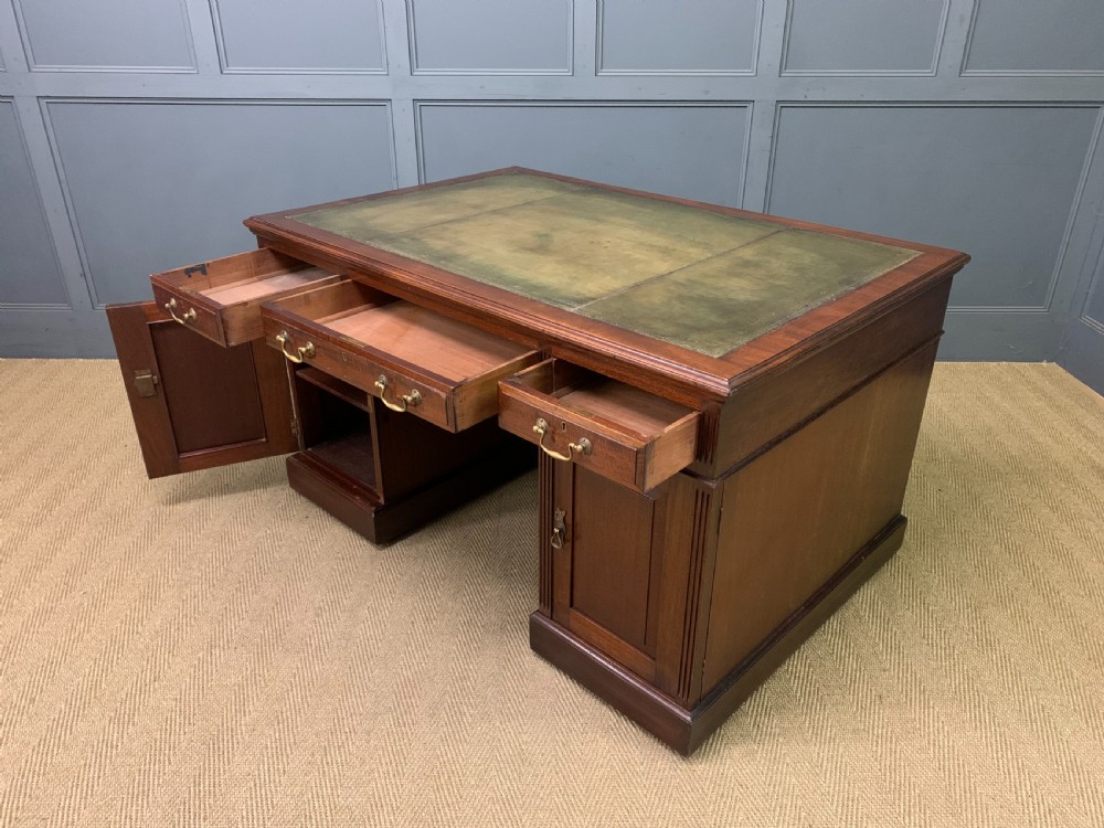 Walnut Partners Pedestal Desk by Maple & Co. View XVIII