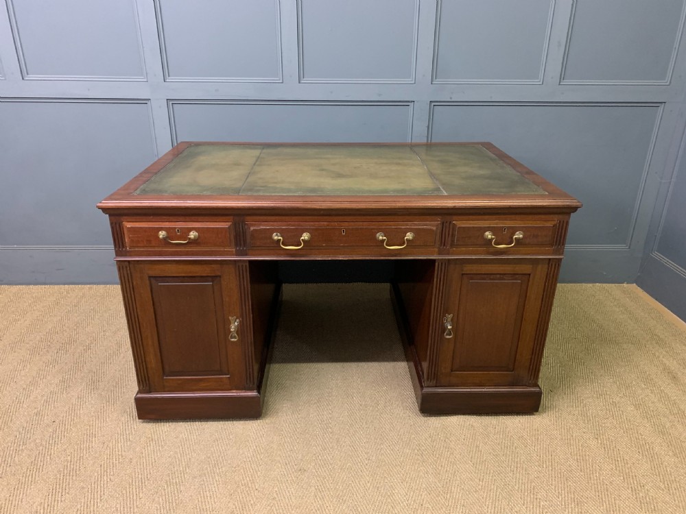 Walnut Partners Pedestal Desk by Maple & Co. View XIX