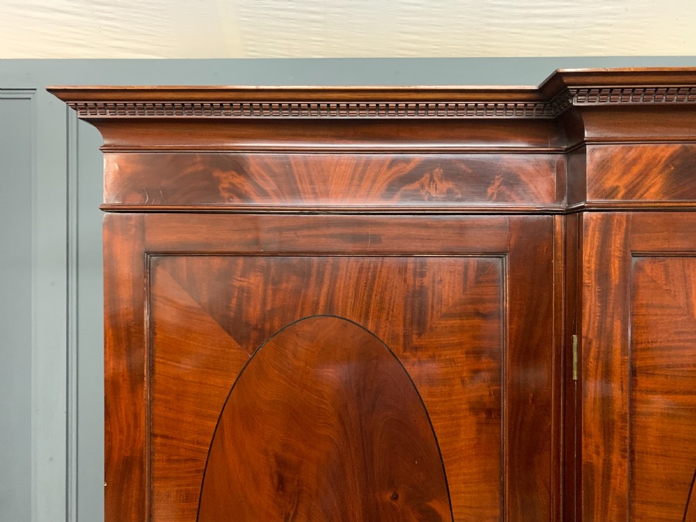Georgian Inlaid Mahogany Compactum Wardrobe View III