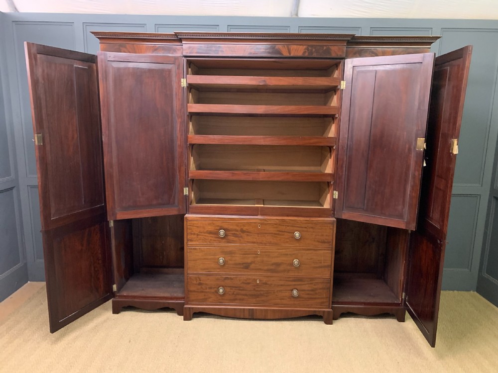 Georgian Inlaid Mahogany Compactum Wardrobe View XIV