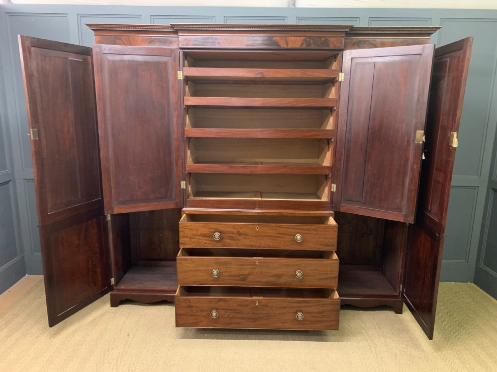Georgian Inlaid Mahogany Compactum Wardrobe View XV