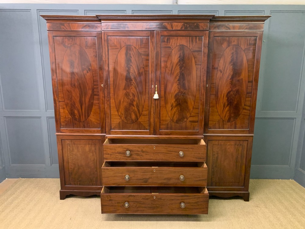 Georgian Inlaid Mahogany Compactum Wardrobe View XVII