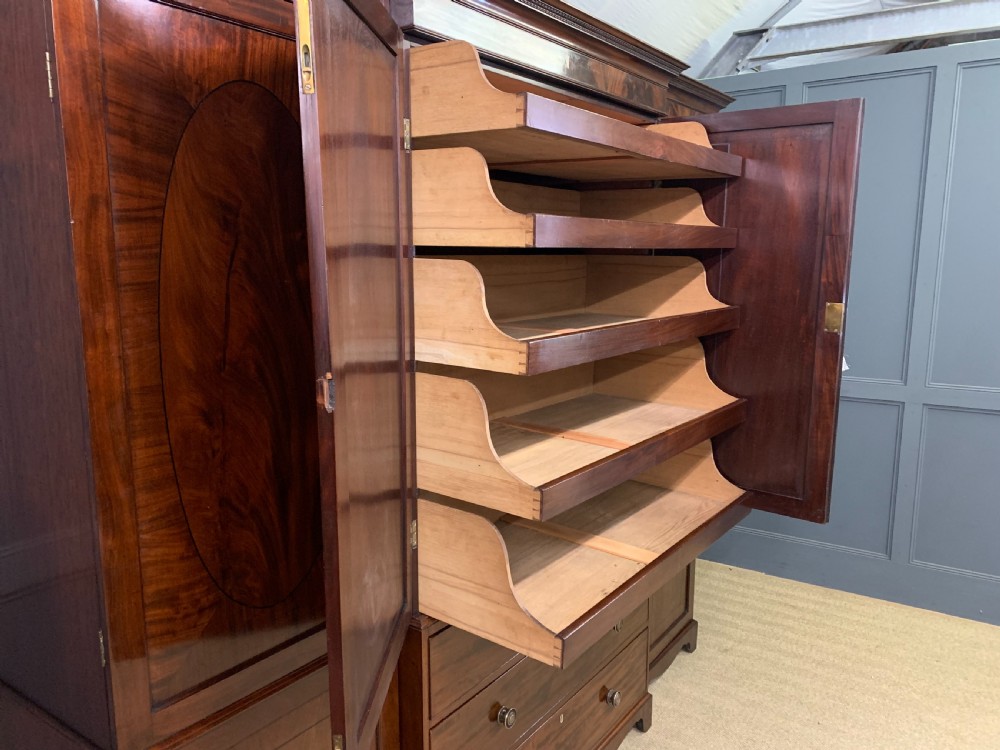 Georgian Inlaid Mahogany Compactum Wardrobe View XXI