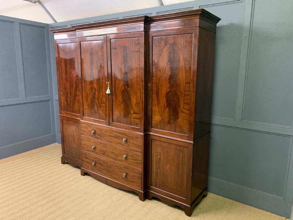 Georgian Inlaid Mahogany Compactum Wardrobe View XXII