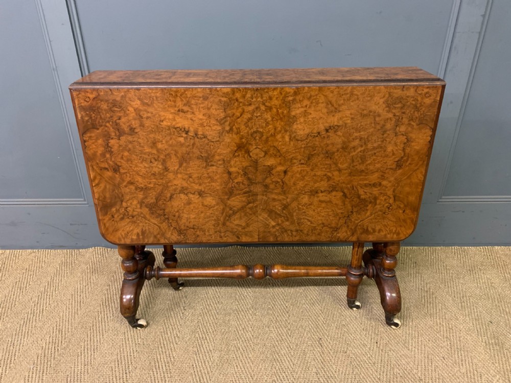 Large Victorian Burr Walnut Sutherland Table View II