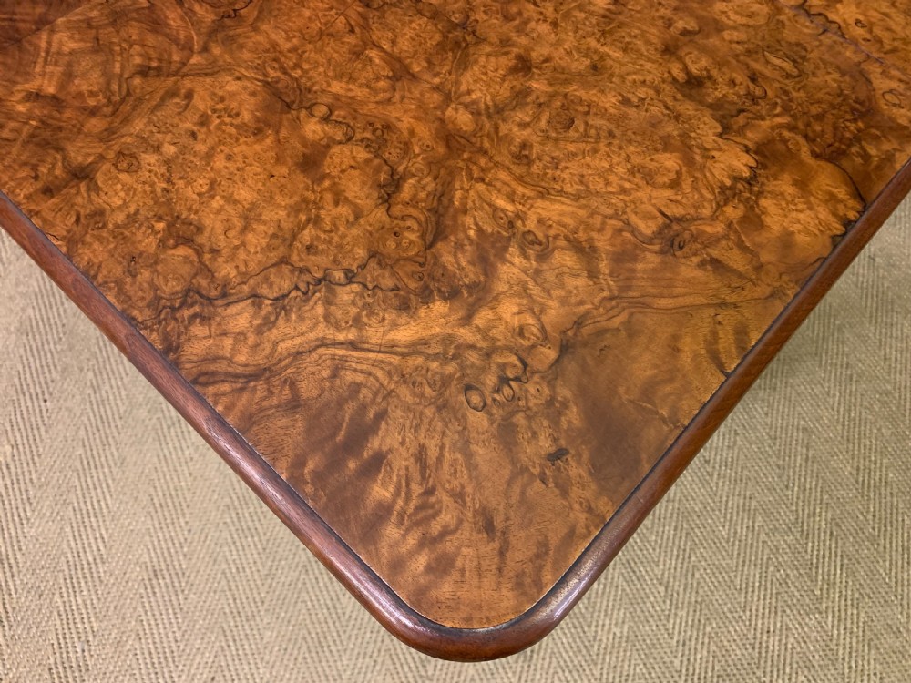 Large Victorian Burr Walnut Sutherland Table View IX
