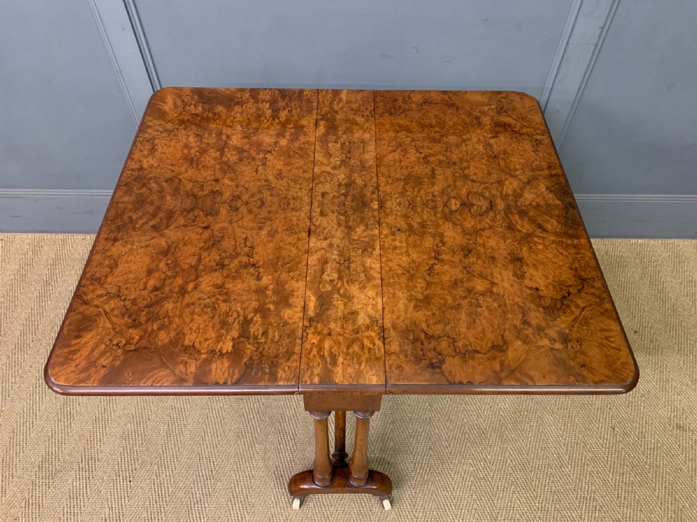 Large Victorian Burr Walnut Sutherland Table View XII