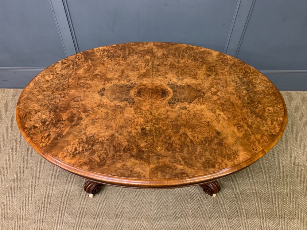 Large Sized Victorian Burr Walnut Coffee Table View V