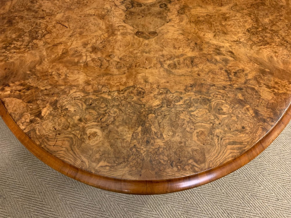 Large Sized Victorian Burr Walnut Coffee Table View X