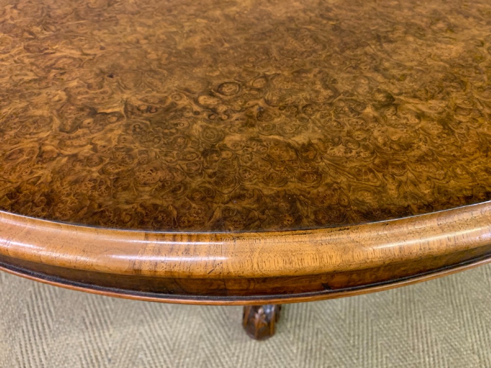 Large Sized Victorian Burr Walnut Coffee Table View III