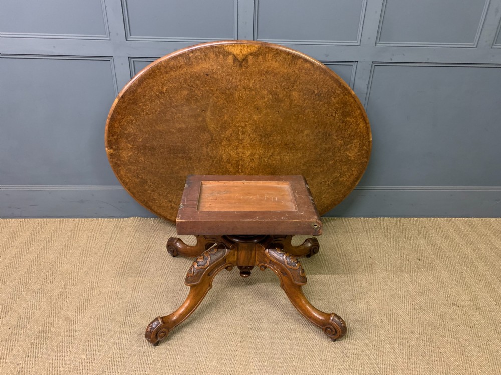 Large Sized Victorian Burr Walnut Coffee Table View VI
