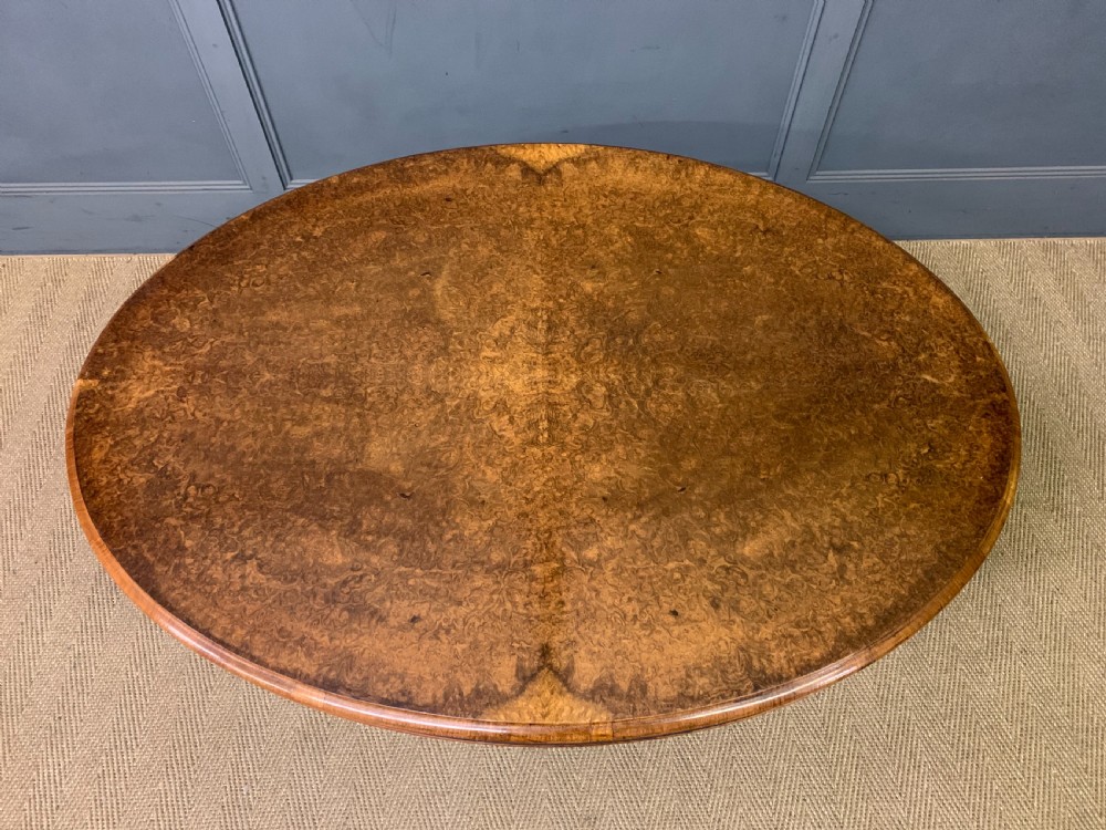 Large Sized Victorian Burr Walnut Coffee Table View X