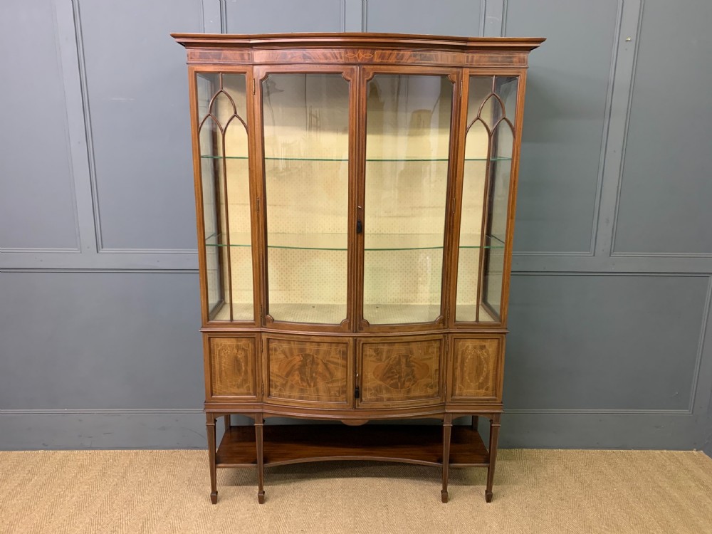 Maple & Co Inlaid Mahogany Display Cabinet View V