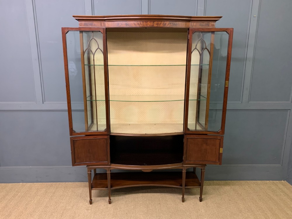 Maple & Co Inlaid Mahogany Display Cabinet View XX