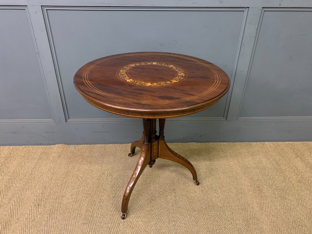 Inlaid Mahogany Occasional Table by Maple & Co.