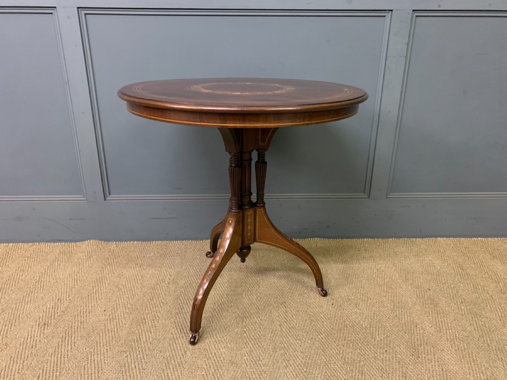 Inlaid Mahogany Occasional Table by Maple & Co. View II