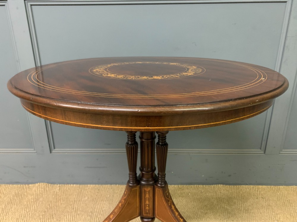 Inlaid Mahogany Occasional Table by Maple & Co. View X