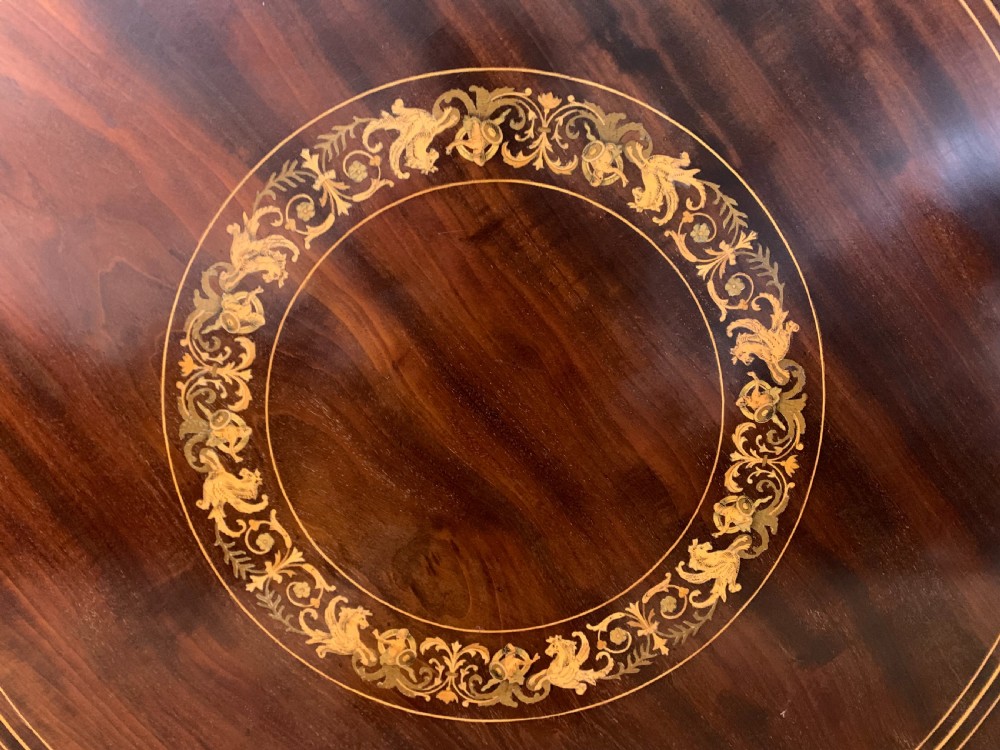 Inlaid Mahogany Occasional Table by Maple & Co. View XII