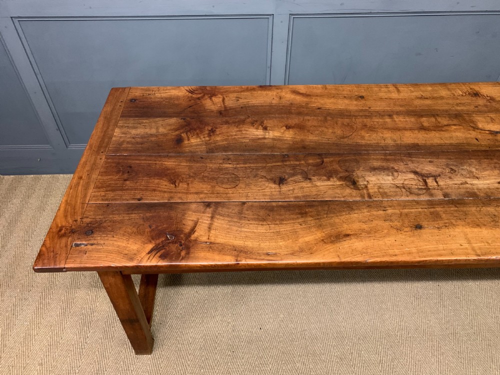 Large 19th Century Cherrywood Farmhouse Table View V