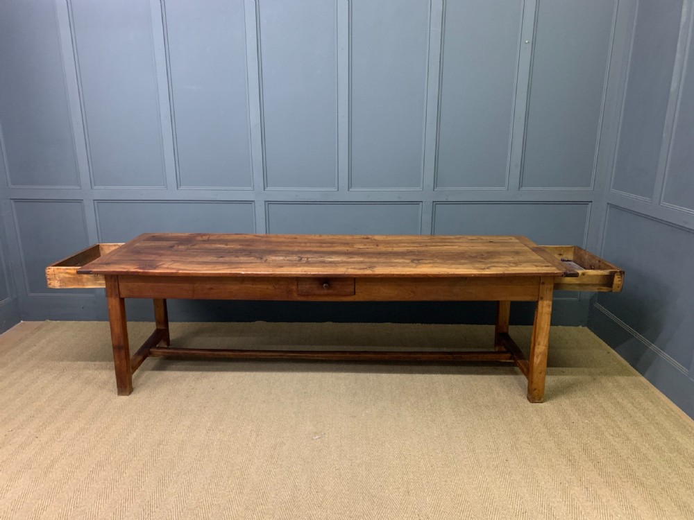 Large 19th Century Cherrywood Farmhouse Table View XV