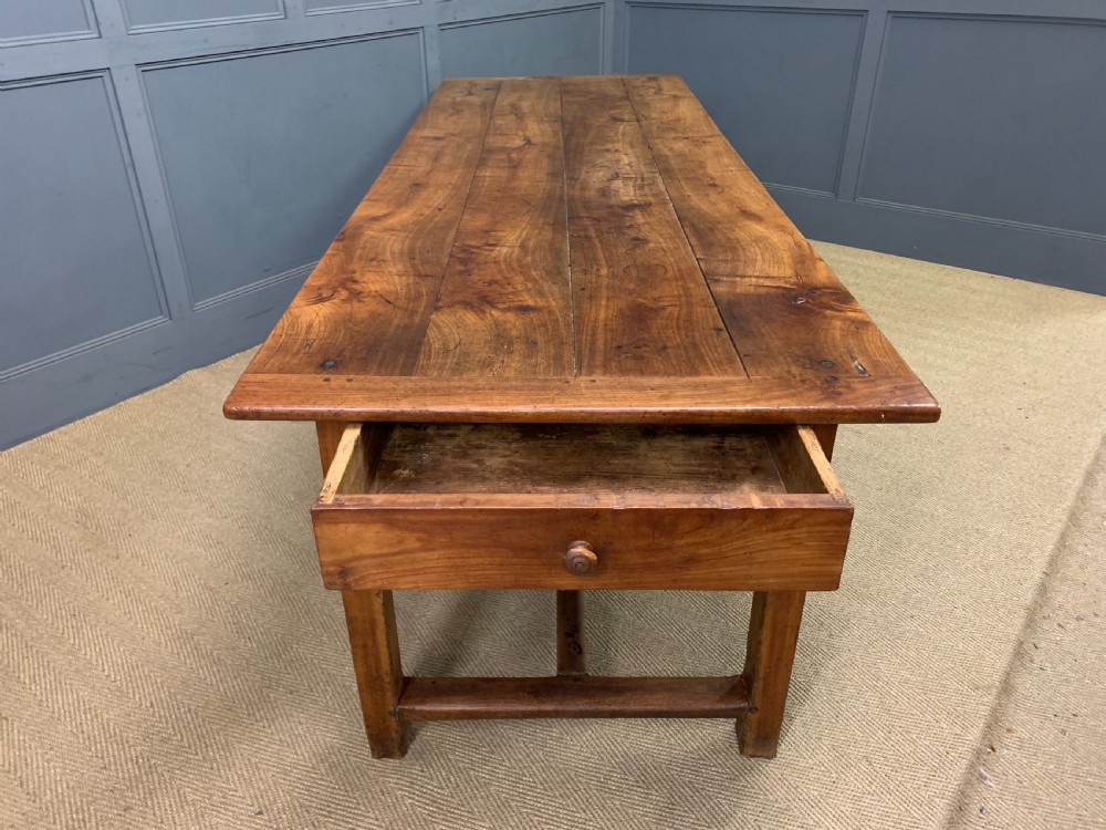 Large 19th Century Cherrywood Farmhouse Table View XIX