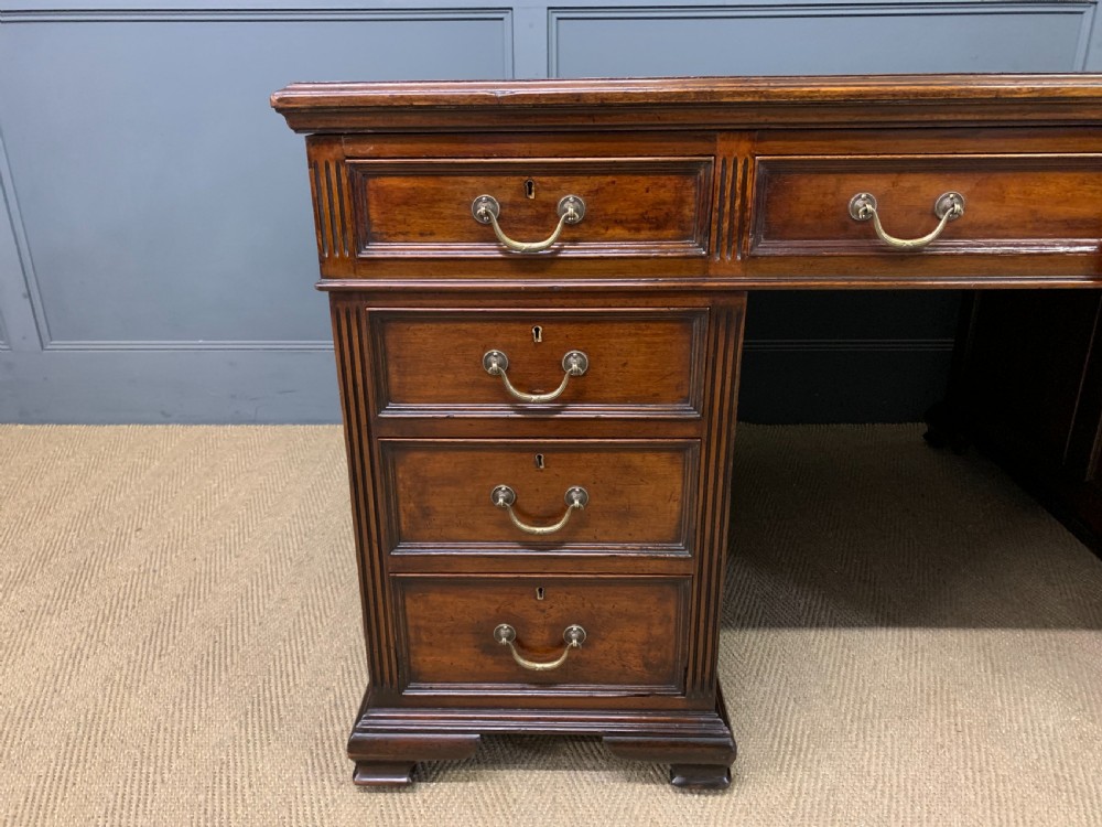 Mahogany Partners Pedestal Desk by Maple & Co. View VI