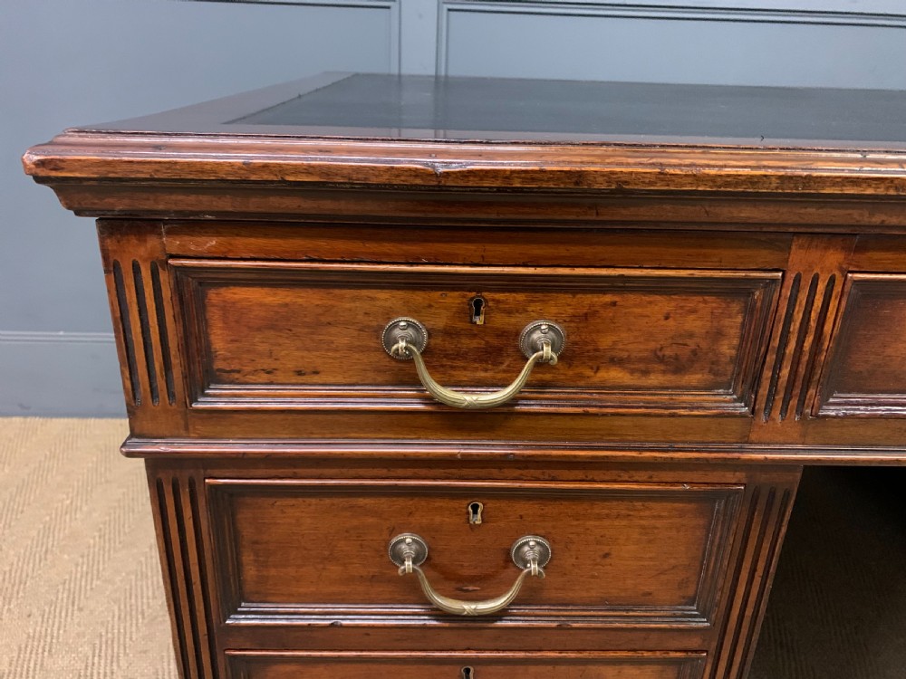 Mahogany Partners Pedestal Desk by Maple & Co. View VII