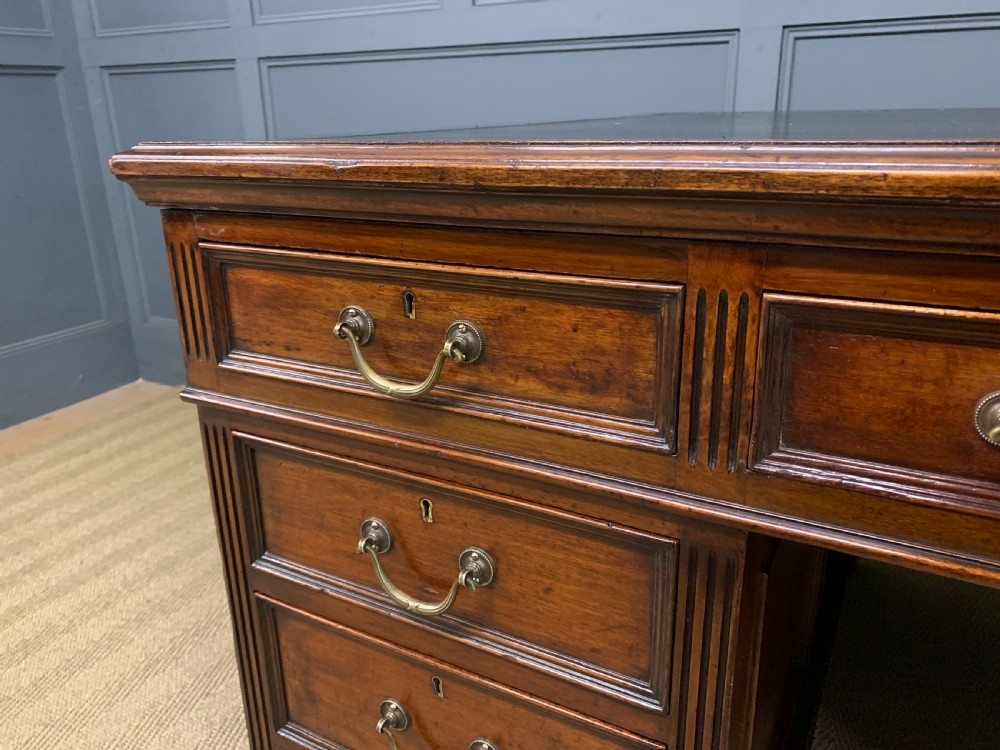 Mahogany Partners Pedestal Desk by Maple & Co. View VIII