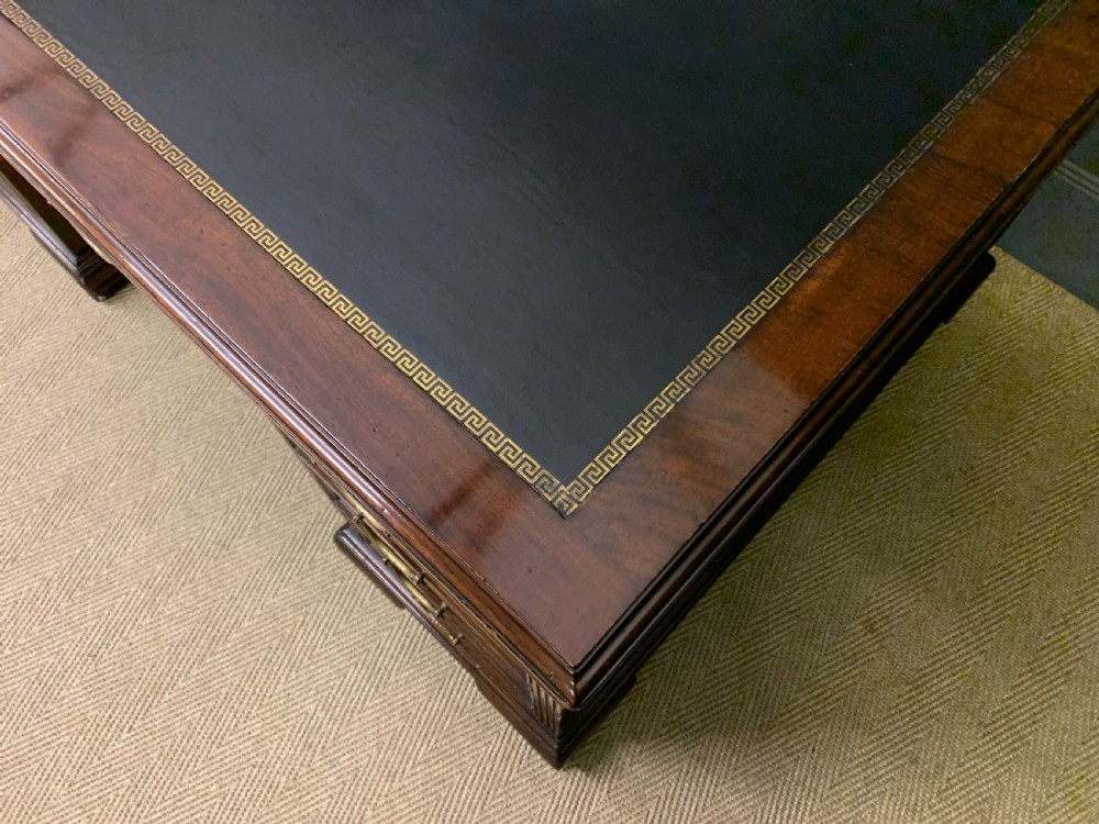 Mahogany Partners Pedestal Desk by Maple & Co. View XI
