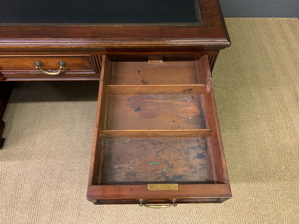 Mahogany Partners Pedestal Desk by Maple & Co. View XIII