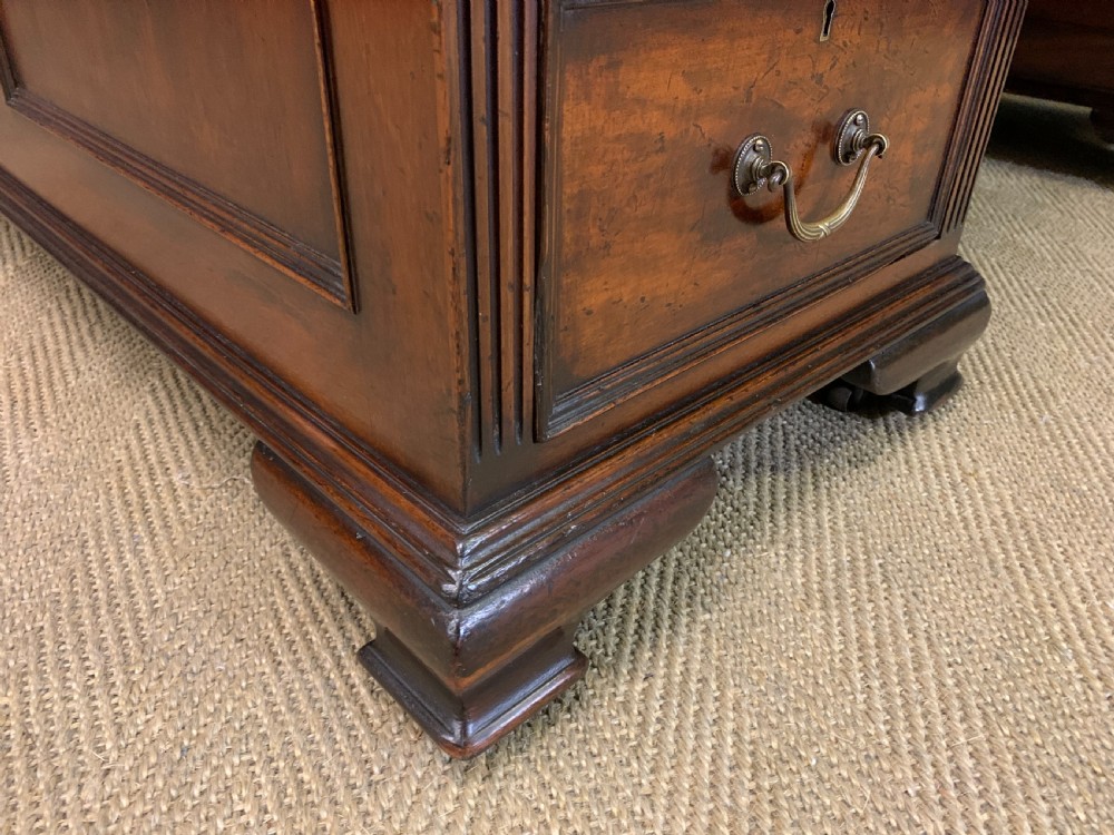 Mahogany Partners Pedestal Desk by Maple & Co. View XV