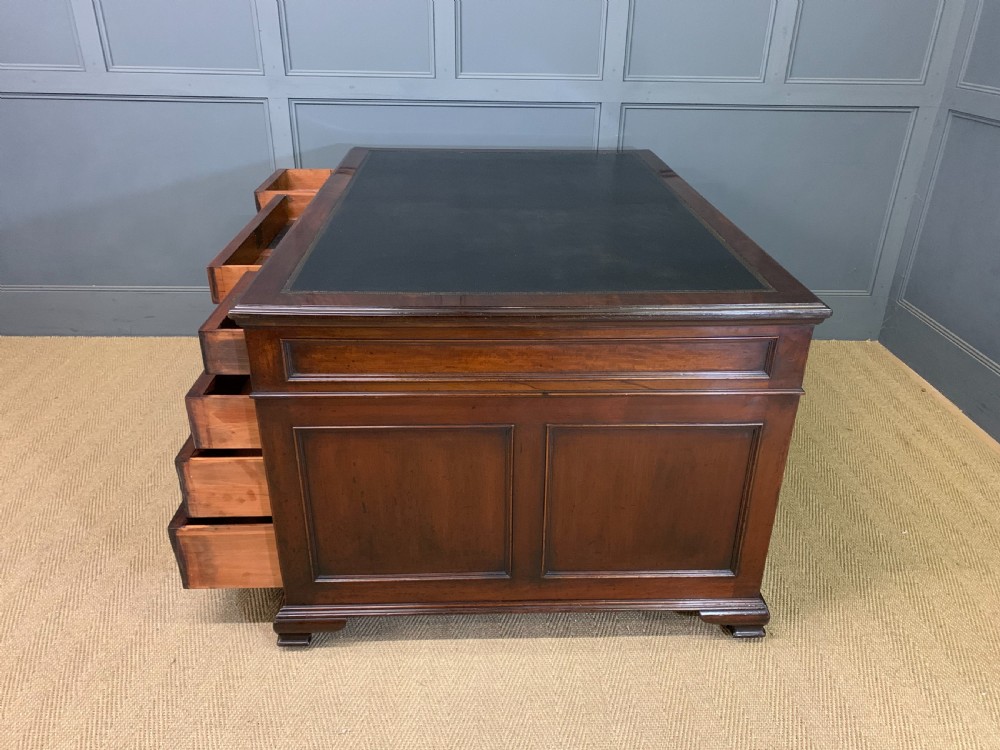 Mahogany Partners Pedestal Desk by Maple & Co. View XVIII