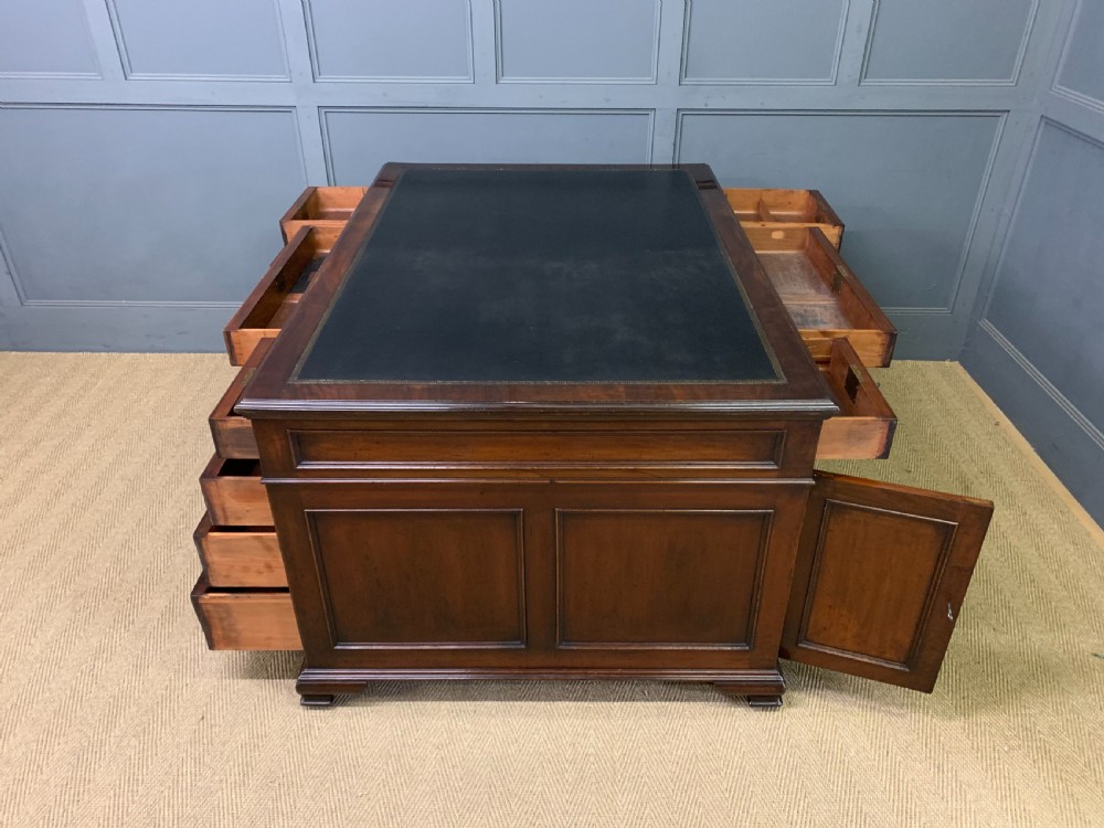 Mahogany Partners Pedestal Desk by Maple & Co. View XIX