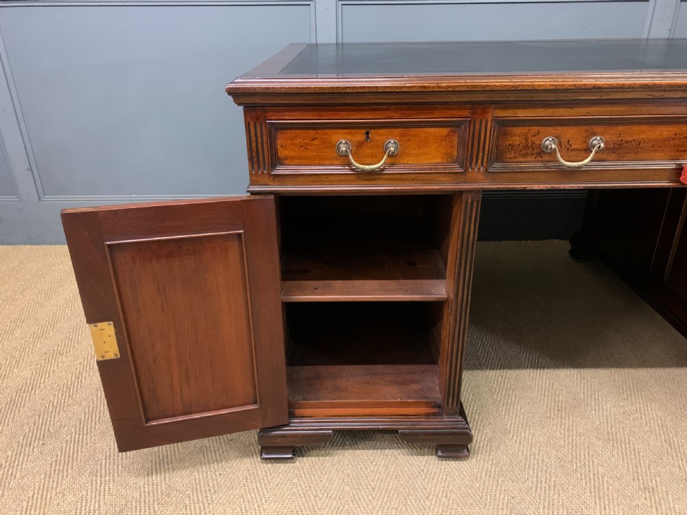 Mahogany Partners Pedestal Desk by Maple & Co. View XXII