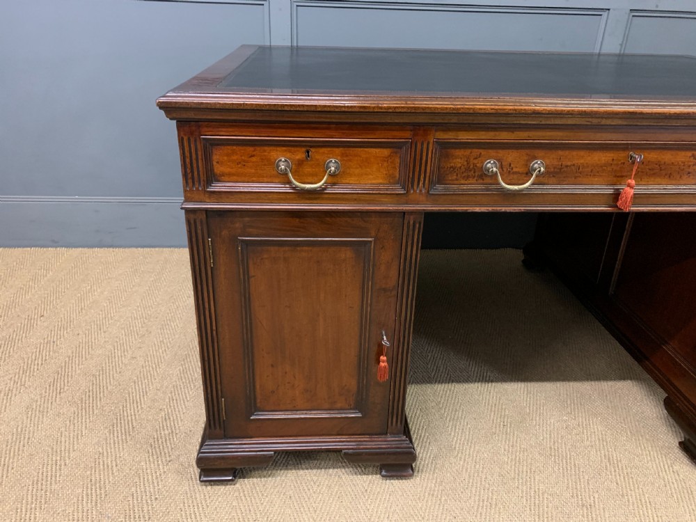 Mahogany Partners Pedestal Desk by Maple & Co. View XXIII