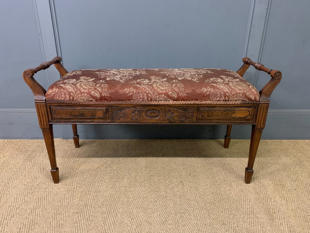 Victorian Rosewood Piano Duet Stool View II