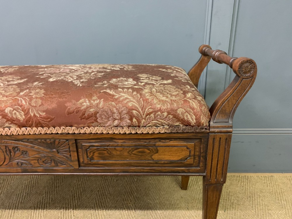 Victorian Rosewood Piano Duet Stool View VI