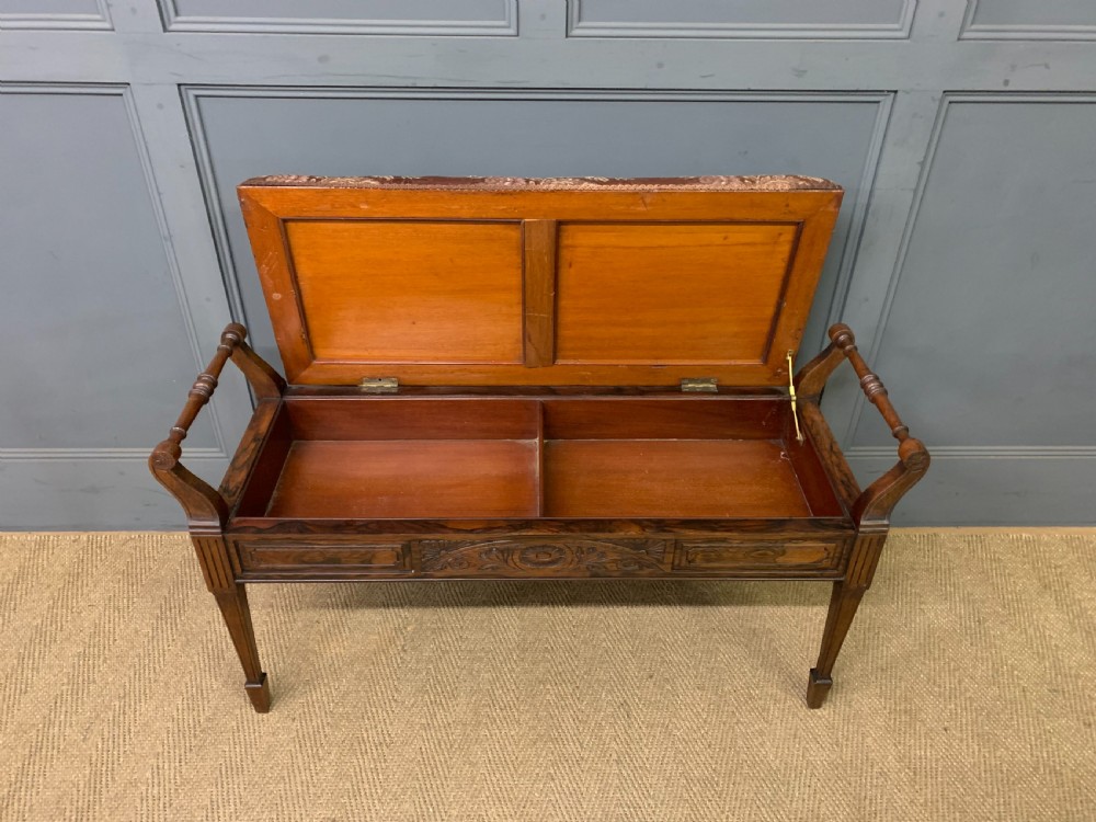 Victorian Rosewood Piano Duet Stool View VII