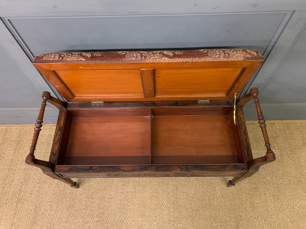 Victorian Rosewood Piano Duet Stool View VIII