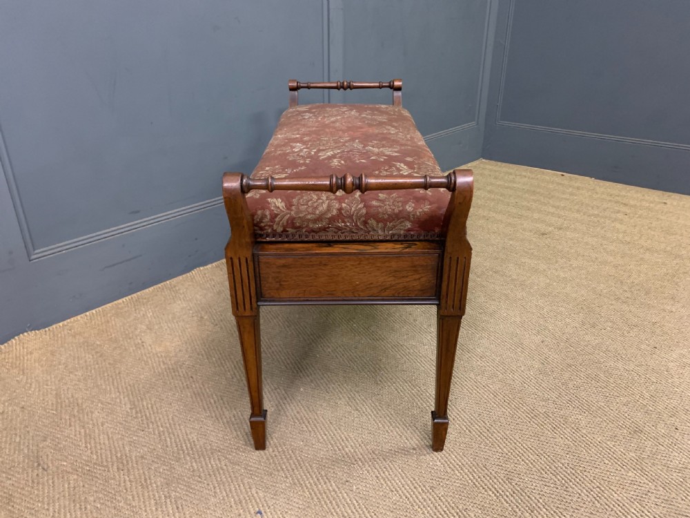 Victorian Rosewood Piano Duet Stool View X