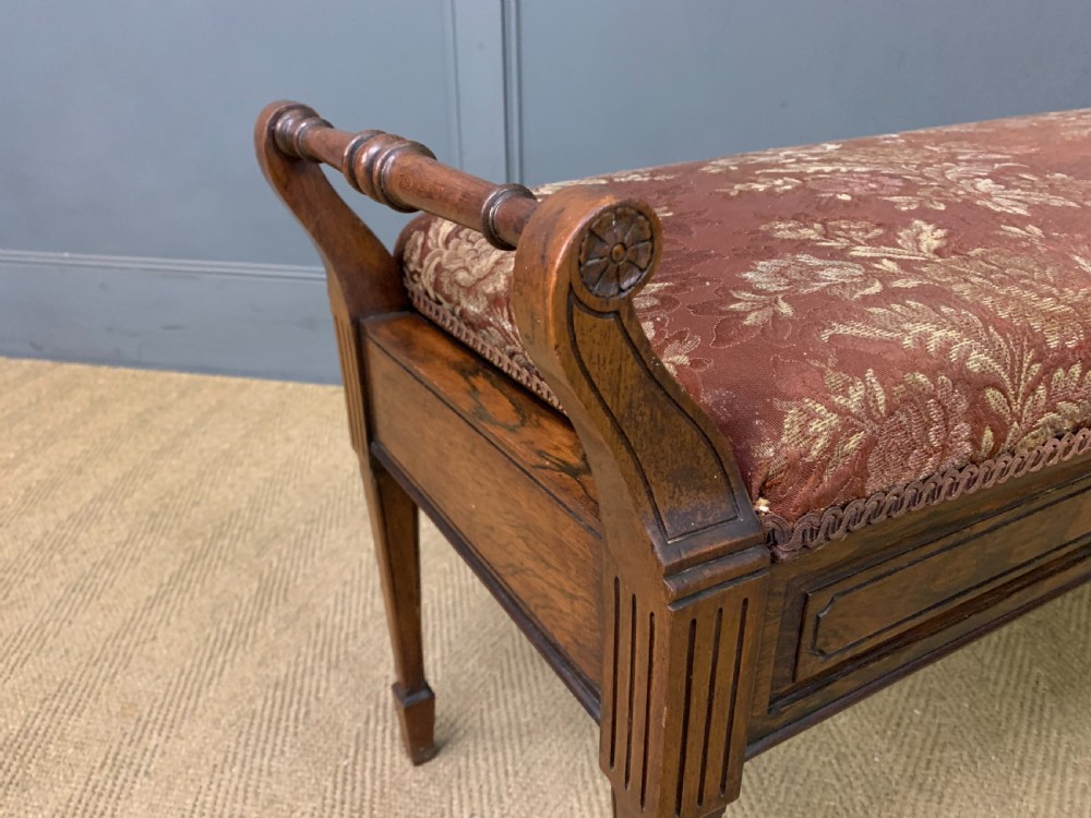 Victorian Rosewood Piano Duet Stool View XI