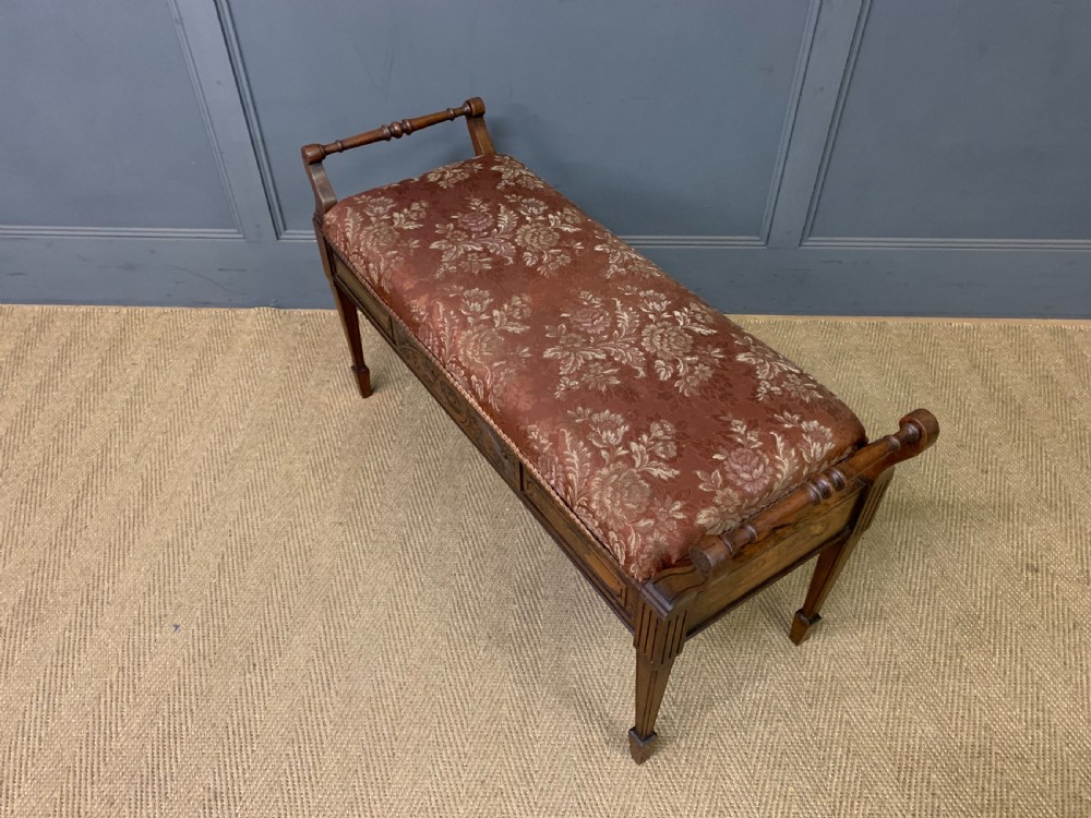 Victorian Rosewood Piano Duet Stool View XII