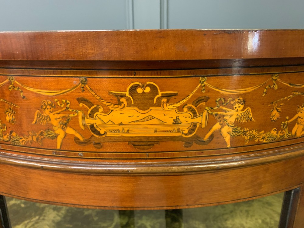 Inlaid Bow Fronted Display Cabinet View VI