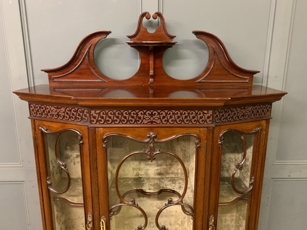 Victorian Carved Mahogany Display Cabinet View II