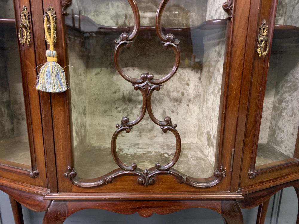 Victorian Carved Mahogany Display Cabinet View VI