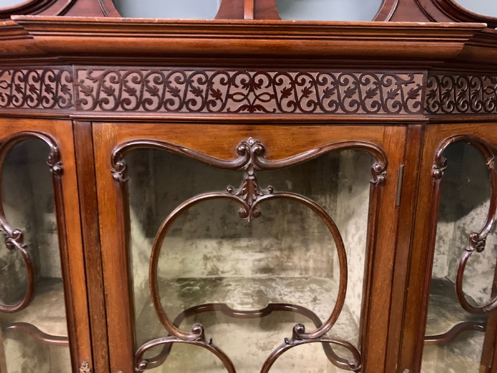 Victorian Carved Mahogany Display Cabinet View VII