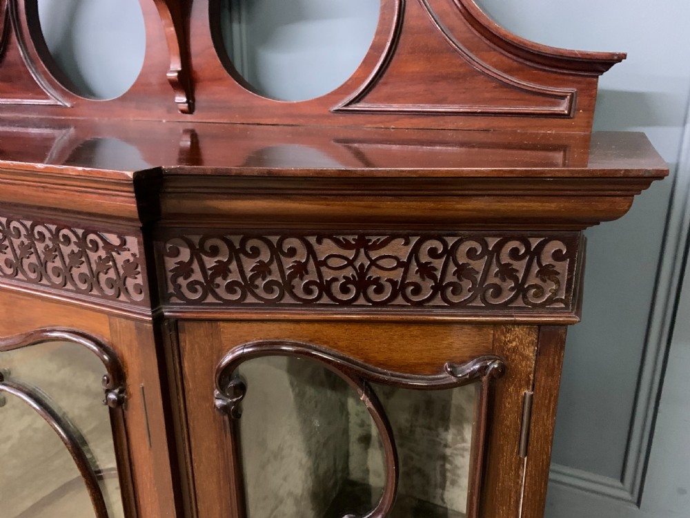 Victorian Carved Mahogany Display Cabinet View VIII