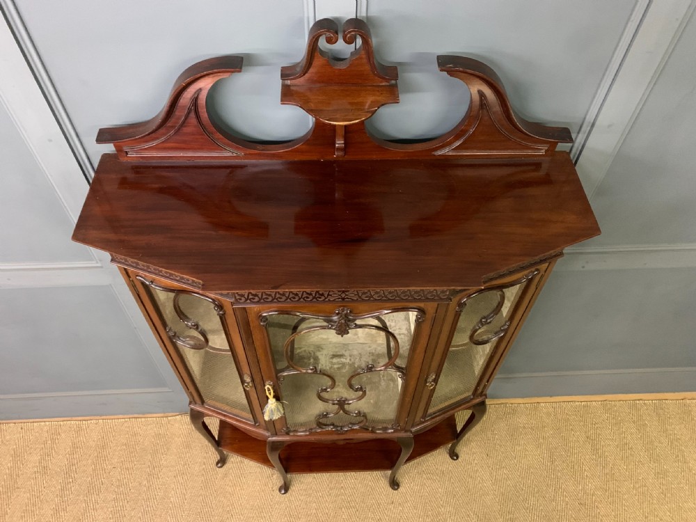 Victorian Carved Mahogany Display Cabinet View IX