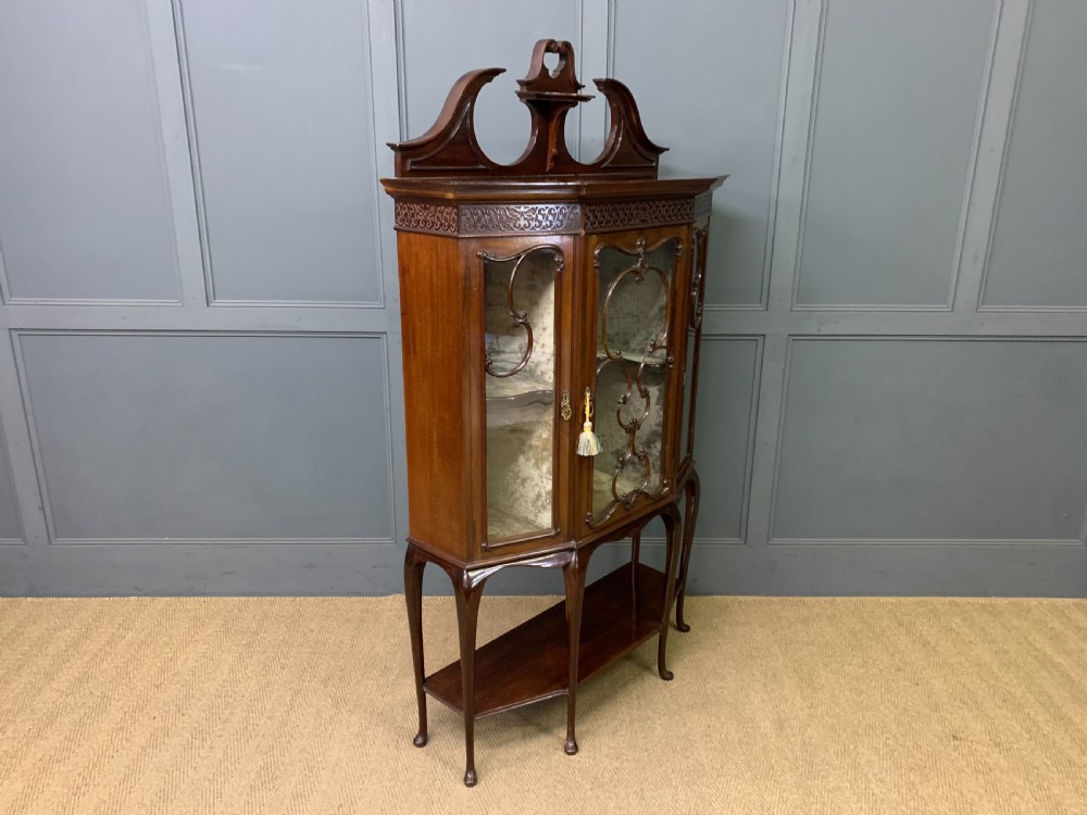 Victorian Carved Mahogany Display Cabinet View XII